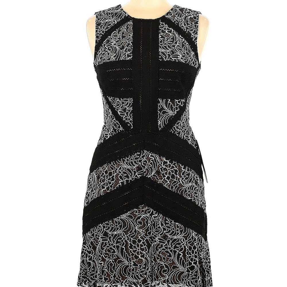 NWT BCBGMaxAzria flirty black lace dress, 6